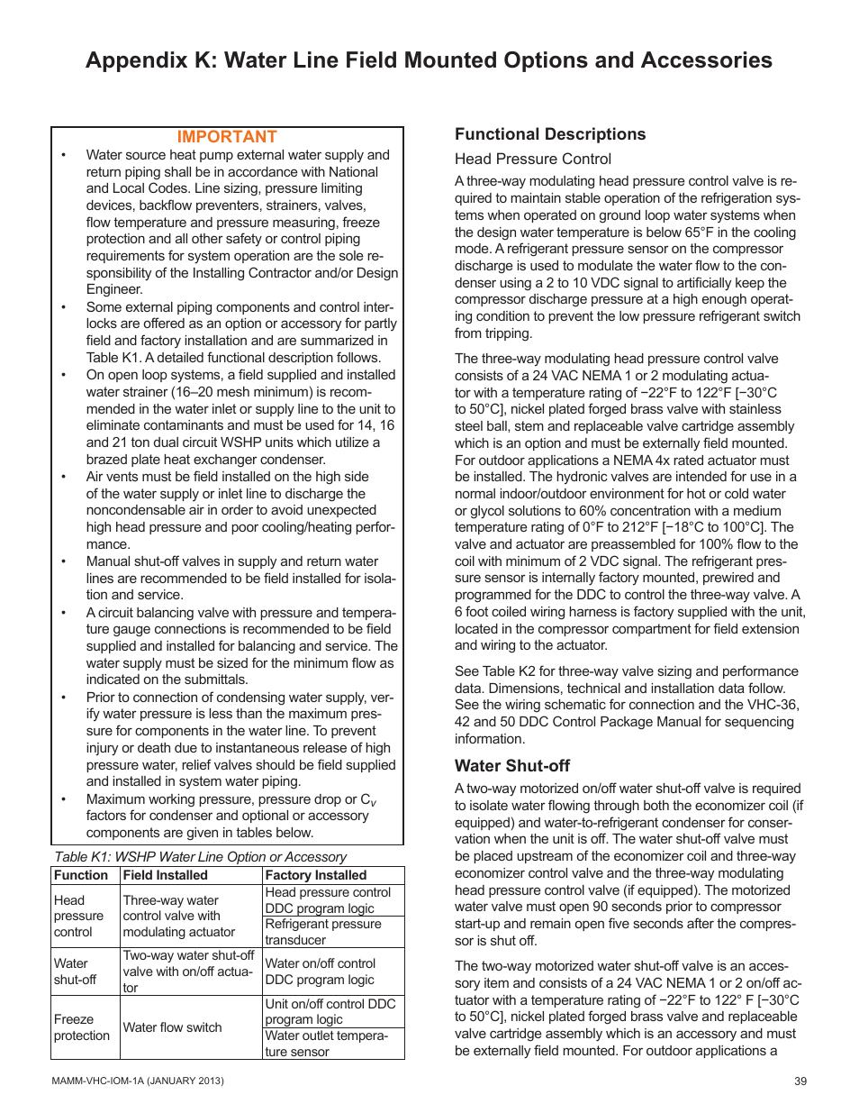 Mammoth 800 to 5500 CFM: Dedicated Outdoor Air System with Enthalpy Wheels (VHC) User Manual | Page 39 / 48