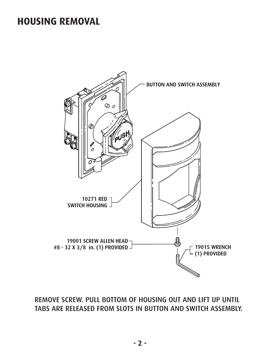 Housing removal | STI SS-2002F User Manual | Page 3 / 8