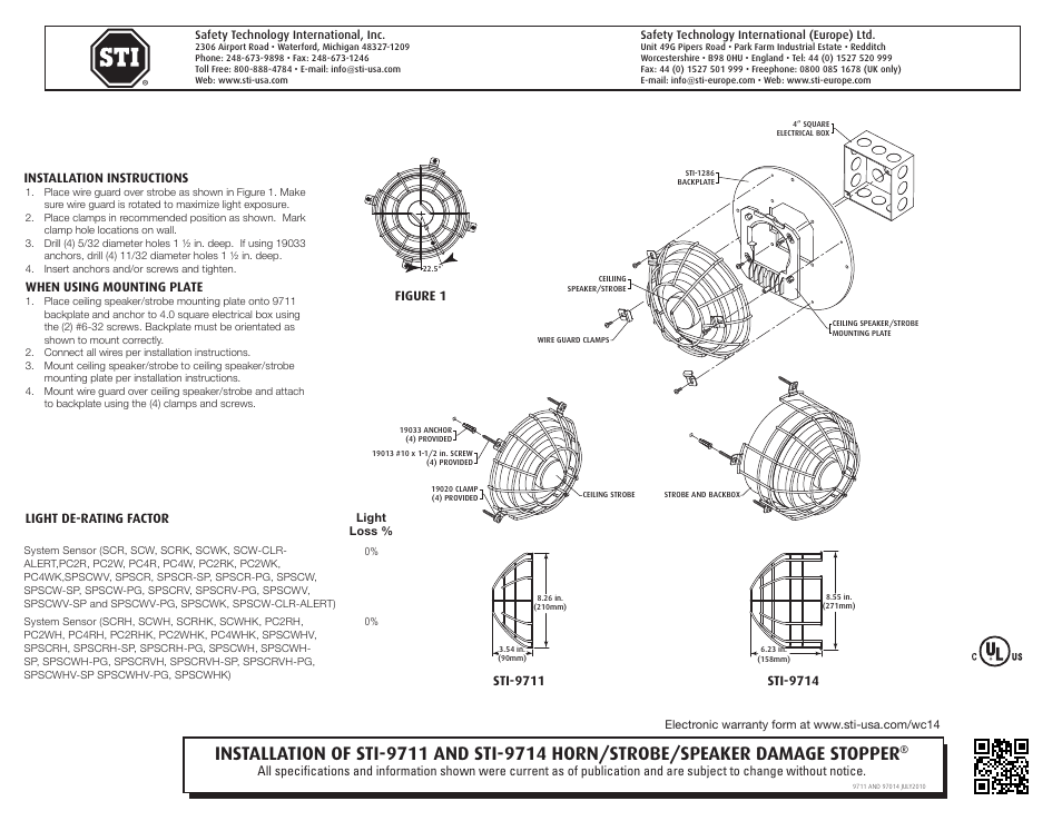 STI 9714 User Manual | 2 pages