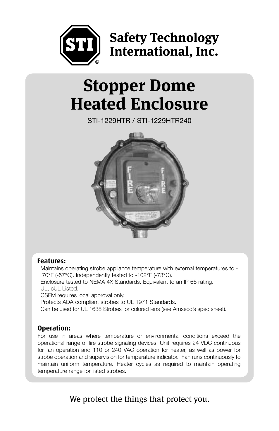 STI 1229HTR240 User Manual | 8 pages