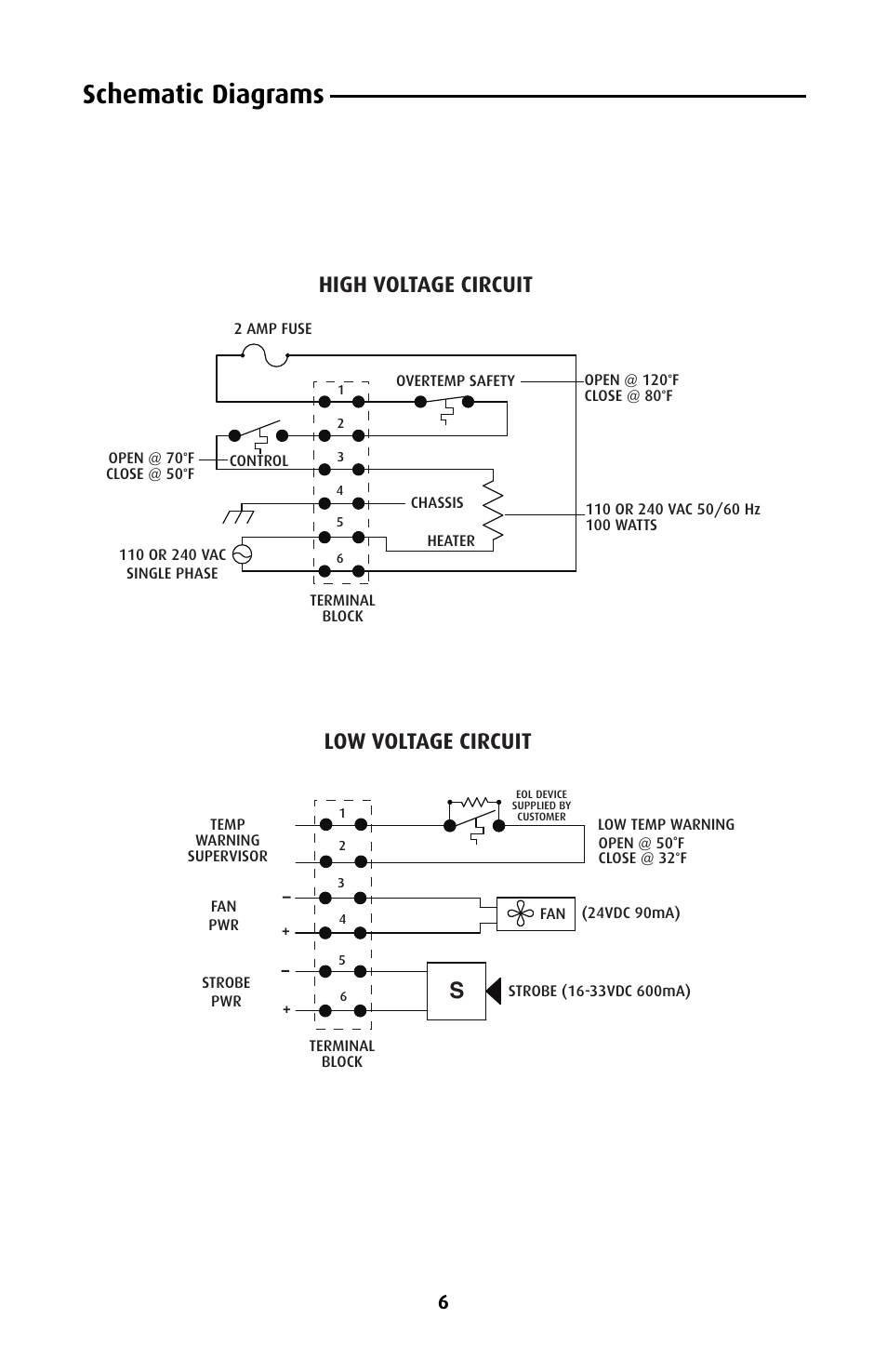 Schematic diagrams, Slow voltage circuit high voltage circuit | STI 1229HTR240 User Manual | Page 6 / 8