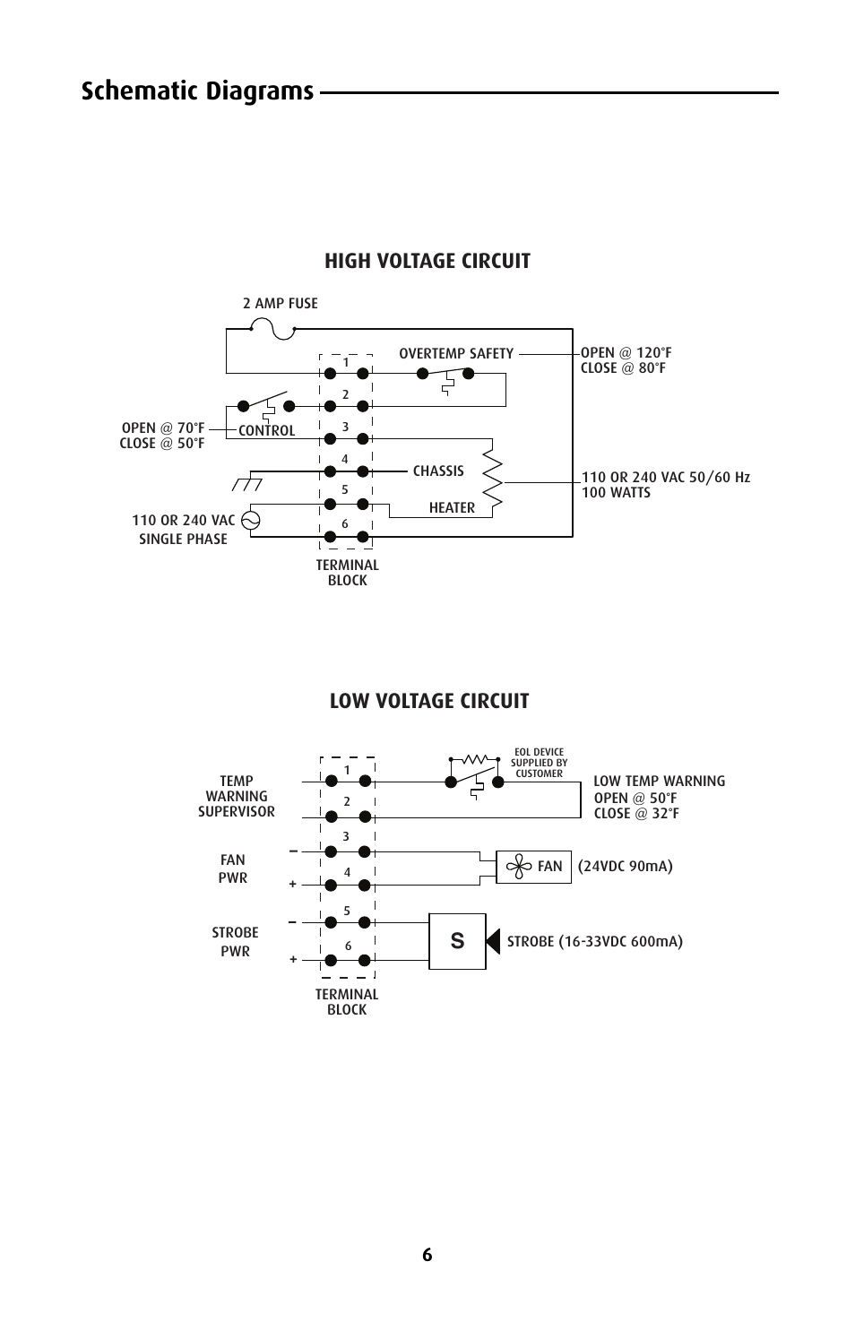 Schematic diagrams, Slow voltage circuit high voltage circuit | STI 1229HTR-HAZ User Manual | Page 6 / 8