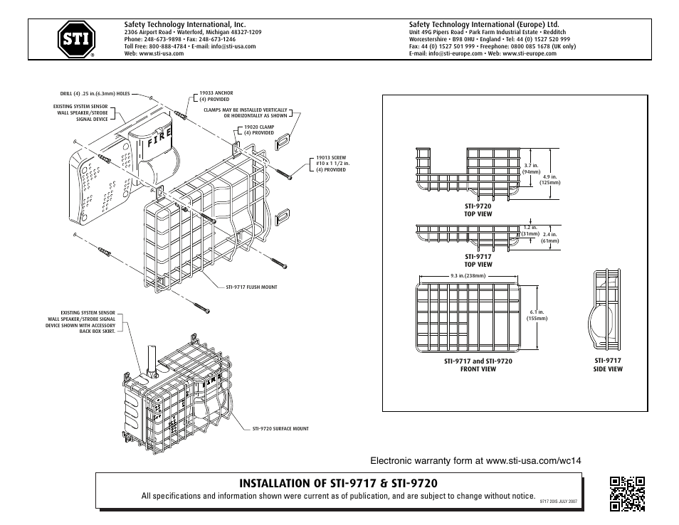 STI 9720 User Manual | 2 pages