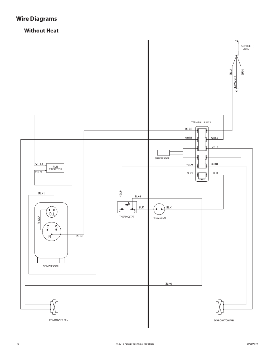 Wire diagrams, Without heat | STI 18729 User Manual | Page 6 / 16