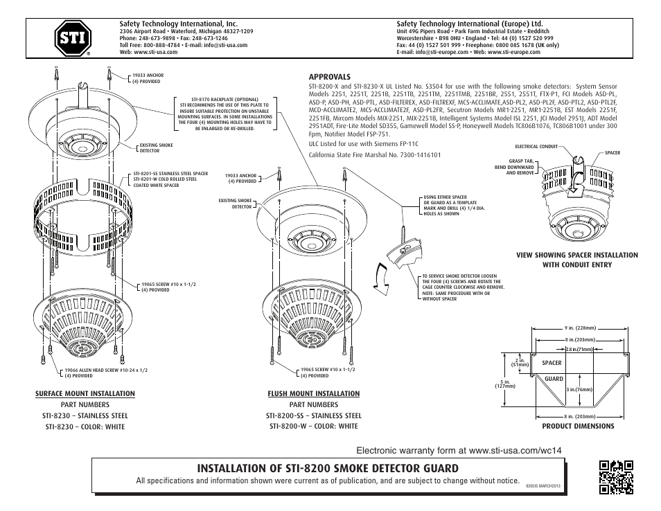 STI 8201-SS User Manual | 1 page