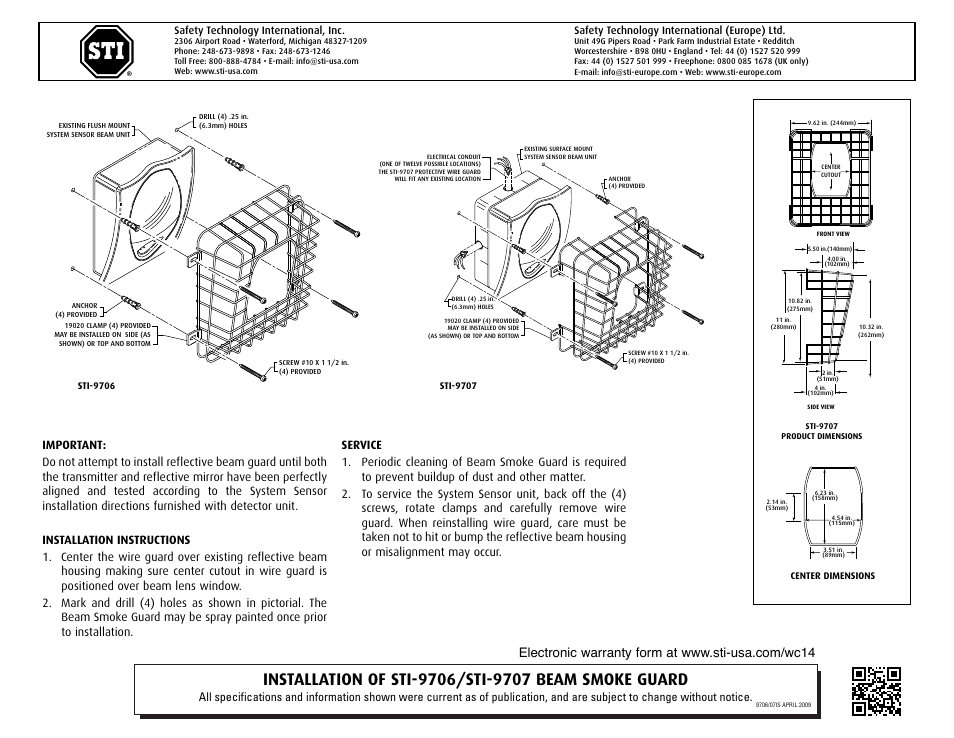 STI 9707 User Manual | 2 pages