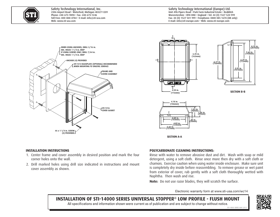 STI 14000 User Manual | 1 page