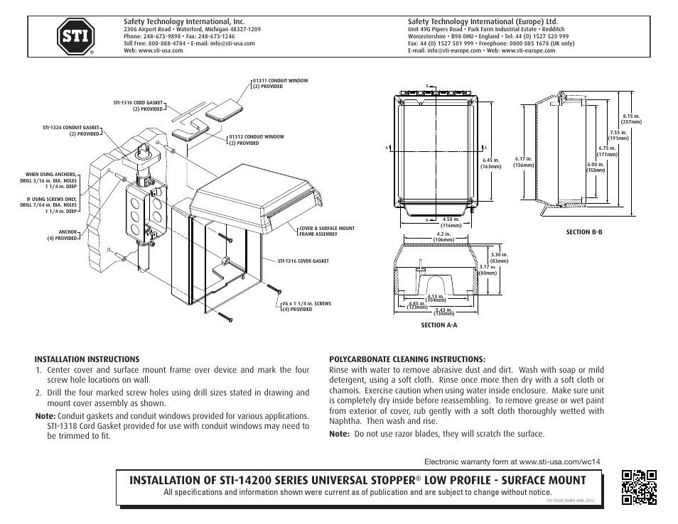 STI 14200 User Manual | 1 page