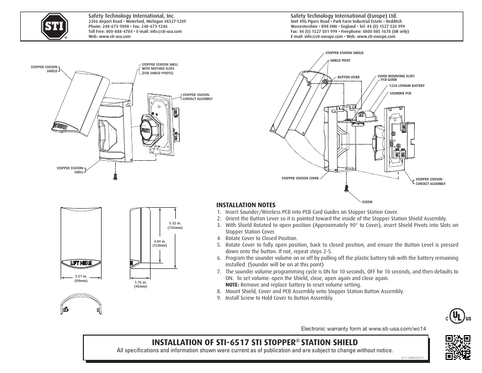STI 6517 User Manual | 1 page