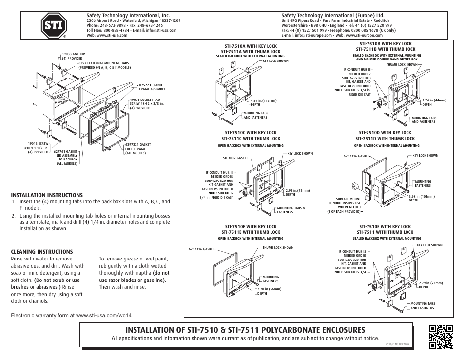 STI 7511 User Manual | 1 page