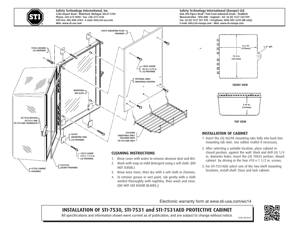 STI 07530WR User Manual | 1 page