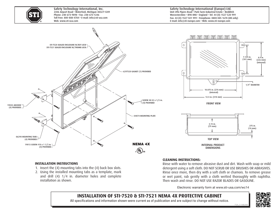 STI 7521 User Manual | 1 page