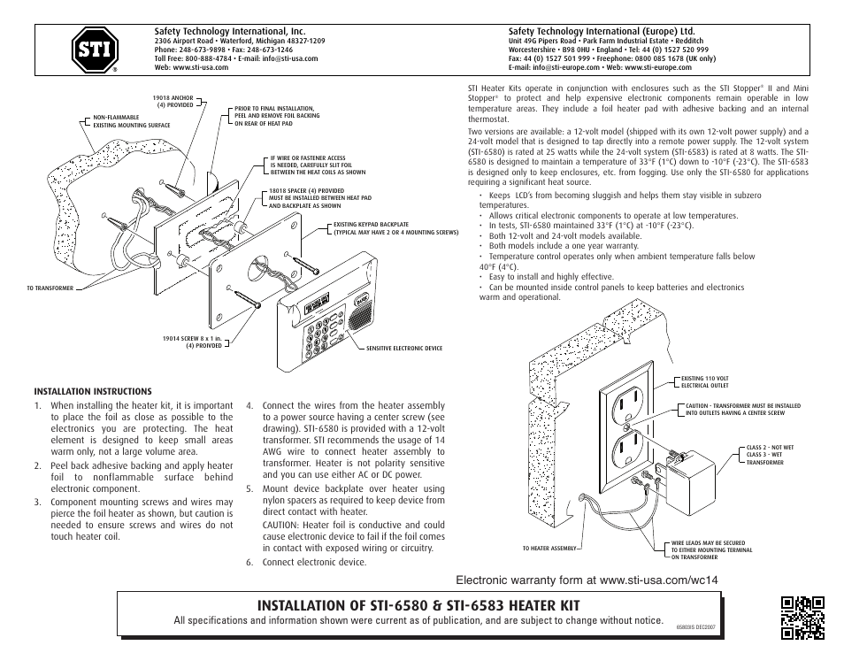 STI 6583 User Manual | 1 page