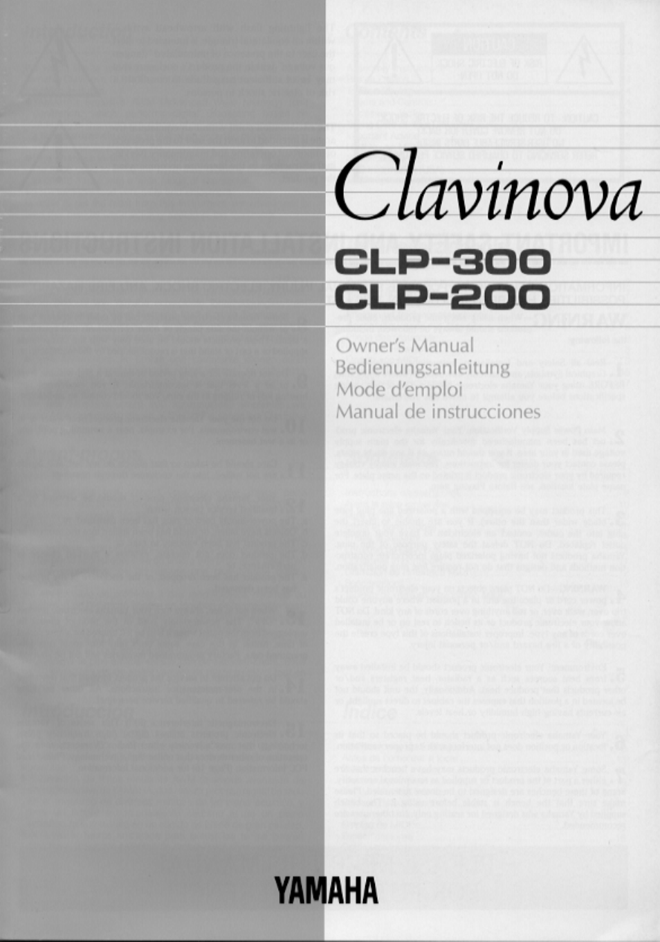 Yamaha CLP-200 User Manual | 11 pages