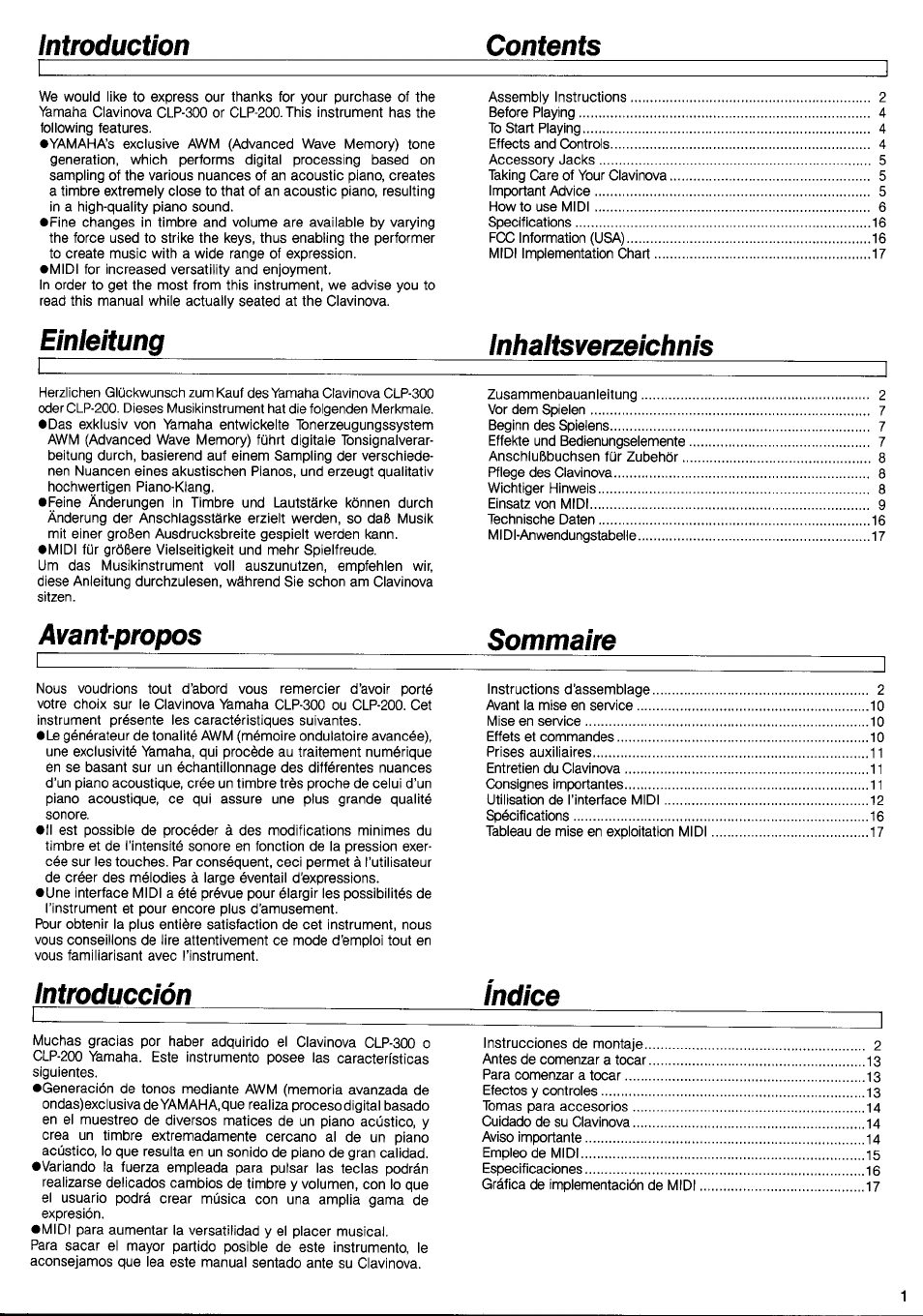 Yamaha CLP-200 User Manual | Page 3 / 11