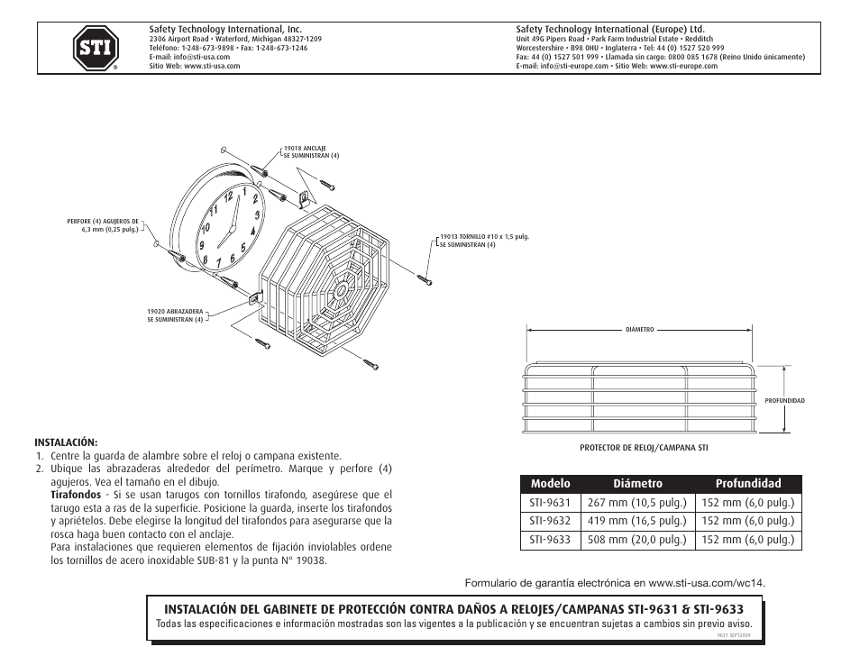 STI 9633 User Manual | 1 page