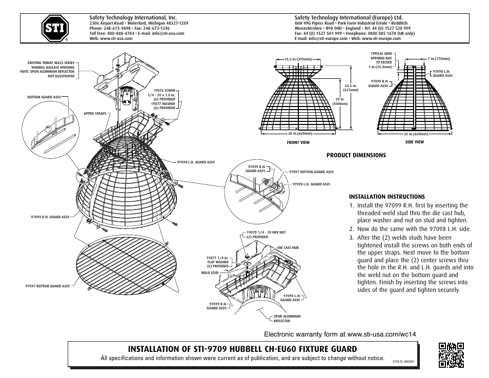 STI 9709 User Manual | 2 pages