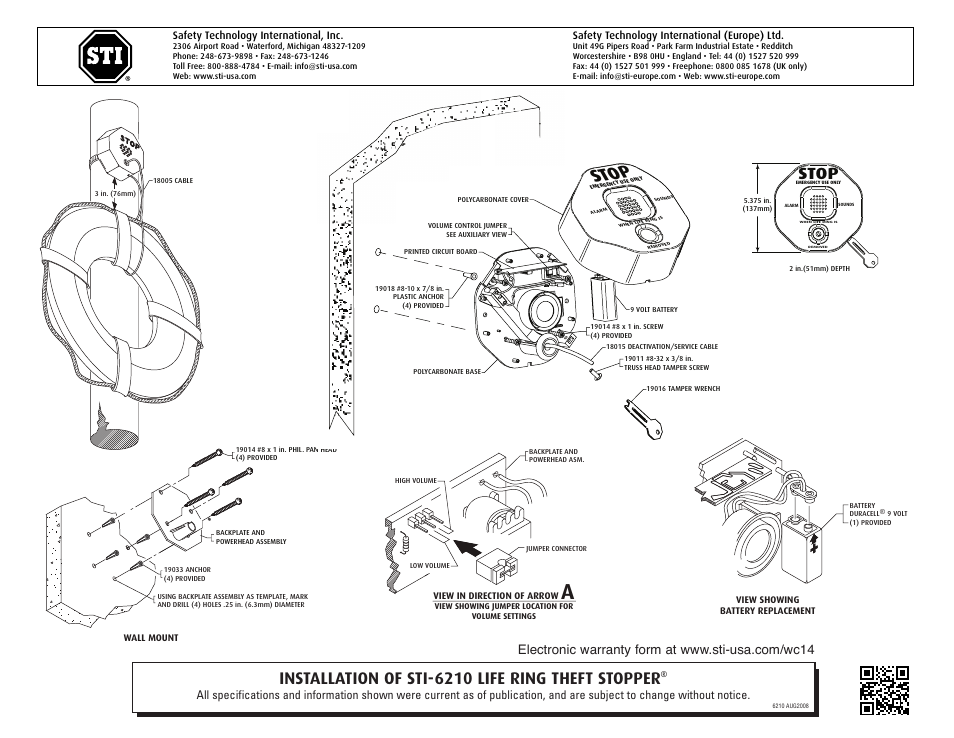 STI 6210 User Manual | 1 page