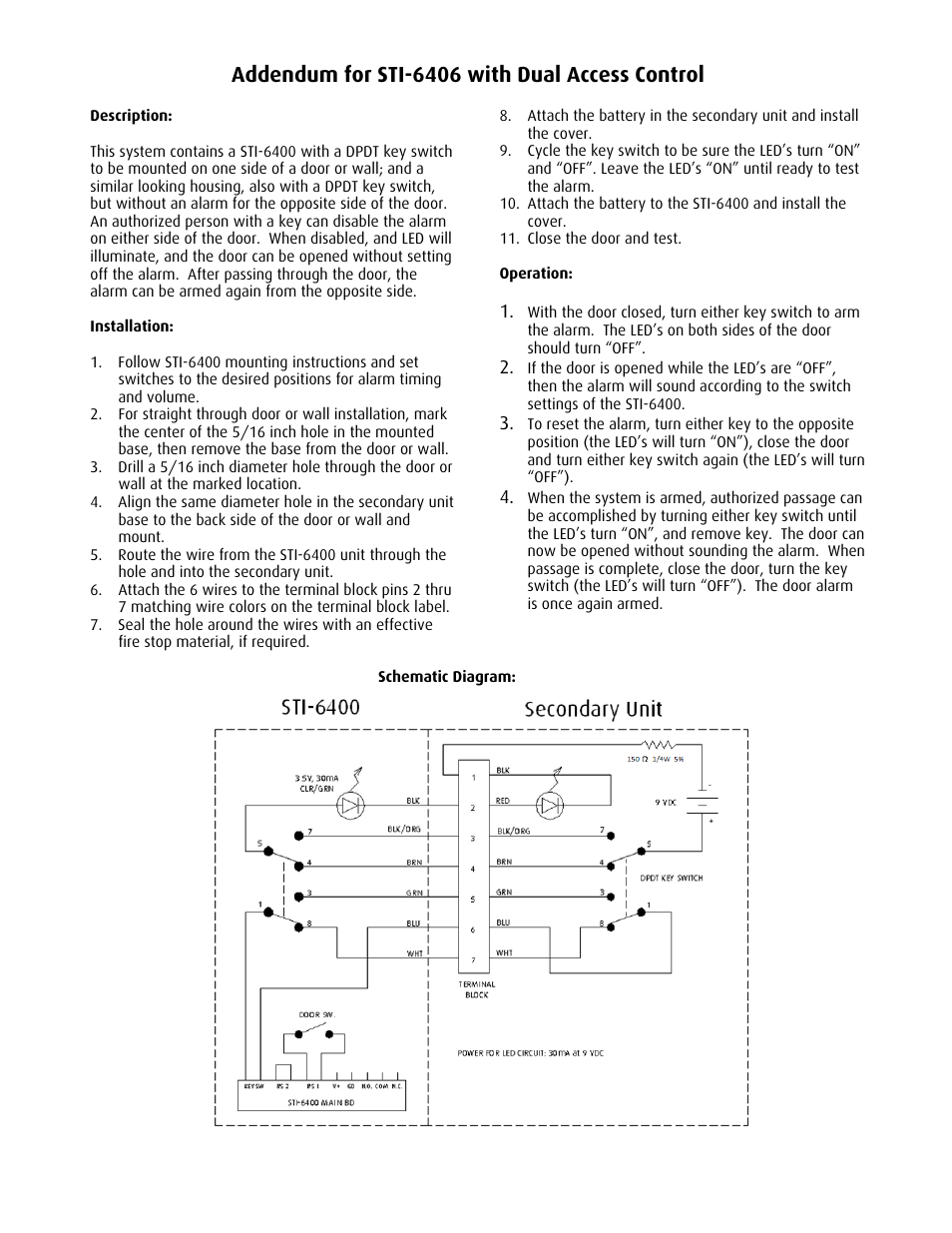 STI 6406 User Manual | 9 pages
