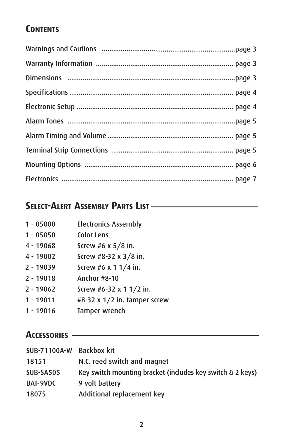STI SUB-SA505 User Manual | Page 2 / 8