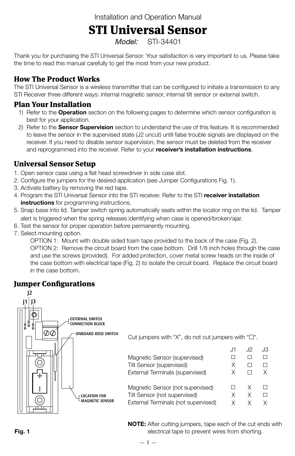 STI 34409 User Manual | 4 pages