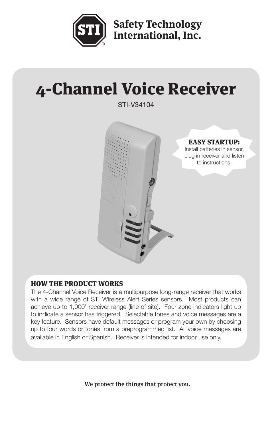 STI V34750 User Manual | 8 pages