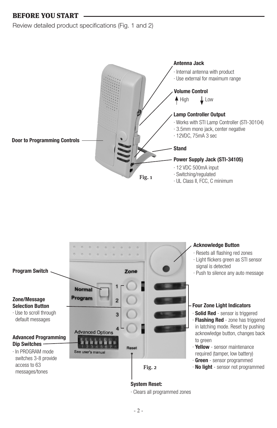 Before you start | STI V34750 User Manual | Page 2 / 8