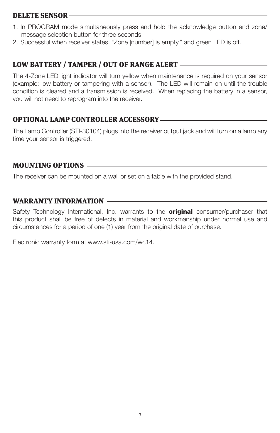 STI V34750 User Manual | Page 7 / 8