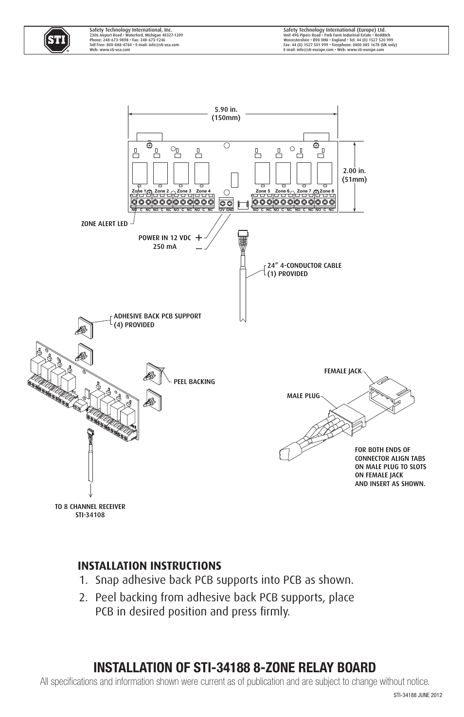 STI 34188 User Manual | 2 pages