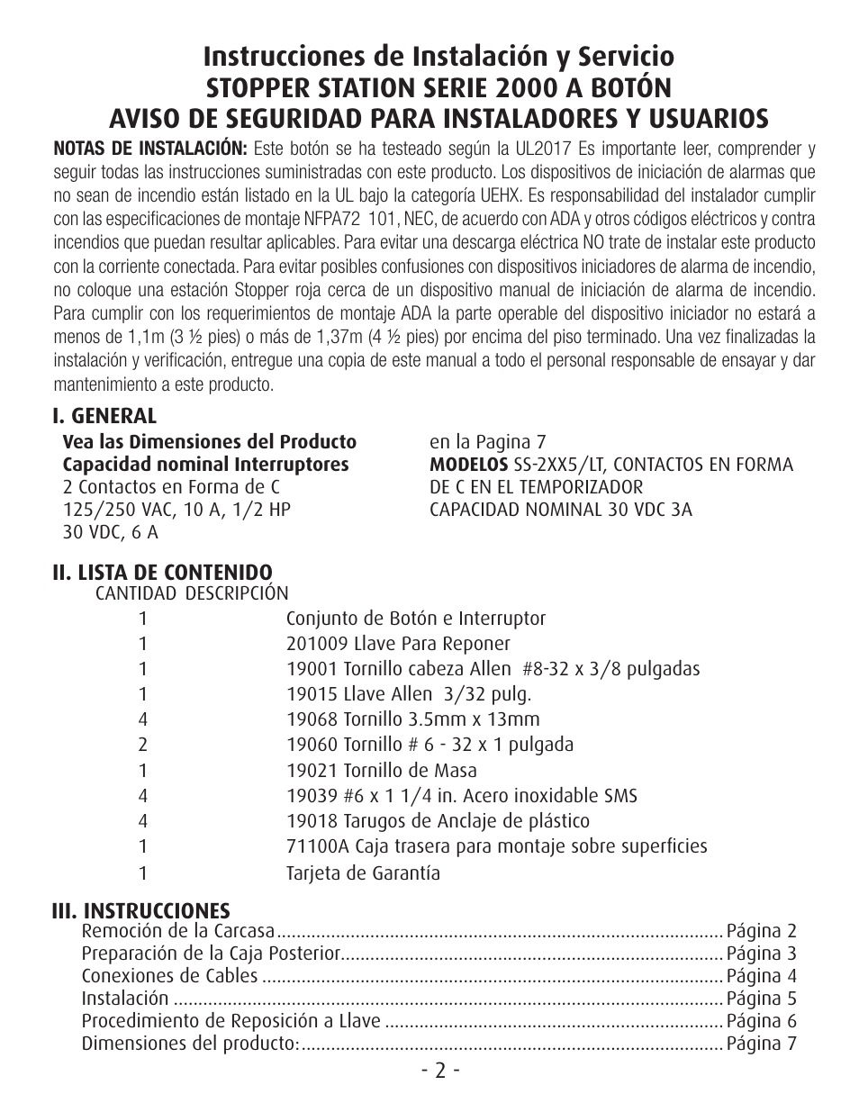 STI SS-2402E User Manual | Page 2 / 8