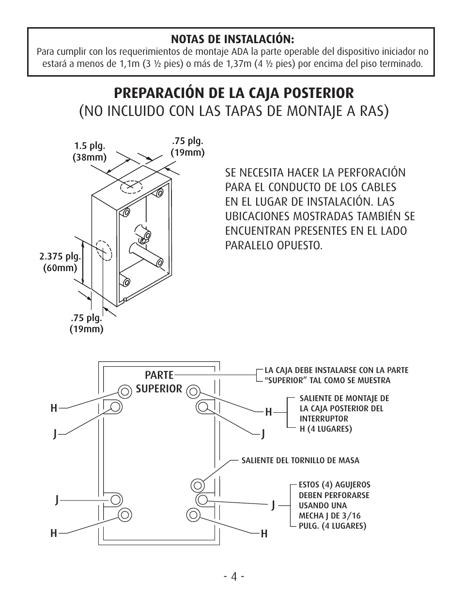 Notas de instalación | STI SS-2402E User Manual | Page 4 / 8