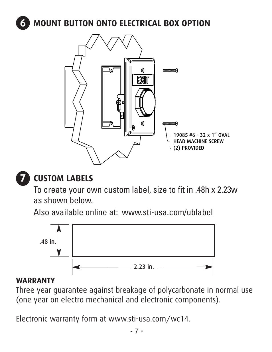 STI SUB-UB-1C User Manual | Page 7 / 8