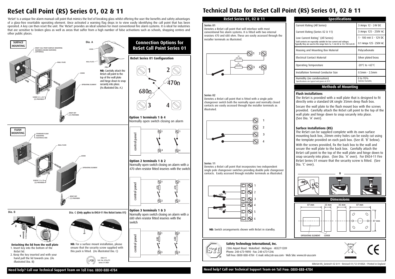 STI RP-BS11 User Manual | 1 page