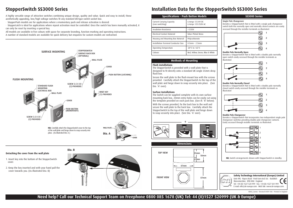 STI SS3-9020 User Manual | 1 page