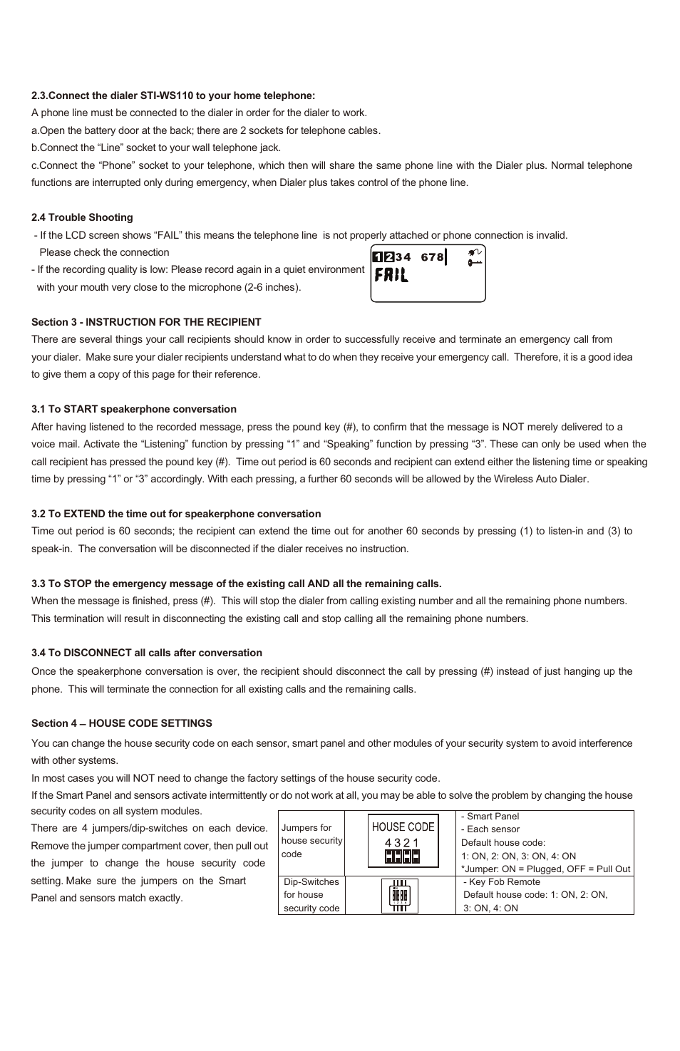 STI WS110TX User Manual | Page 3 / 4