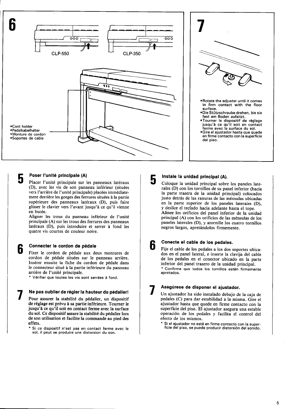 Yamaha CLP-350 User Manual | Page 7 / 19