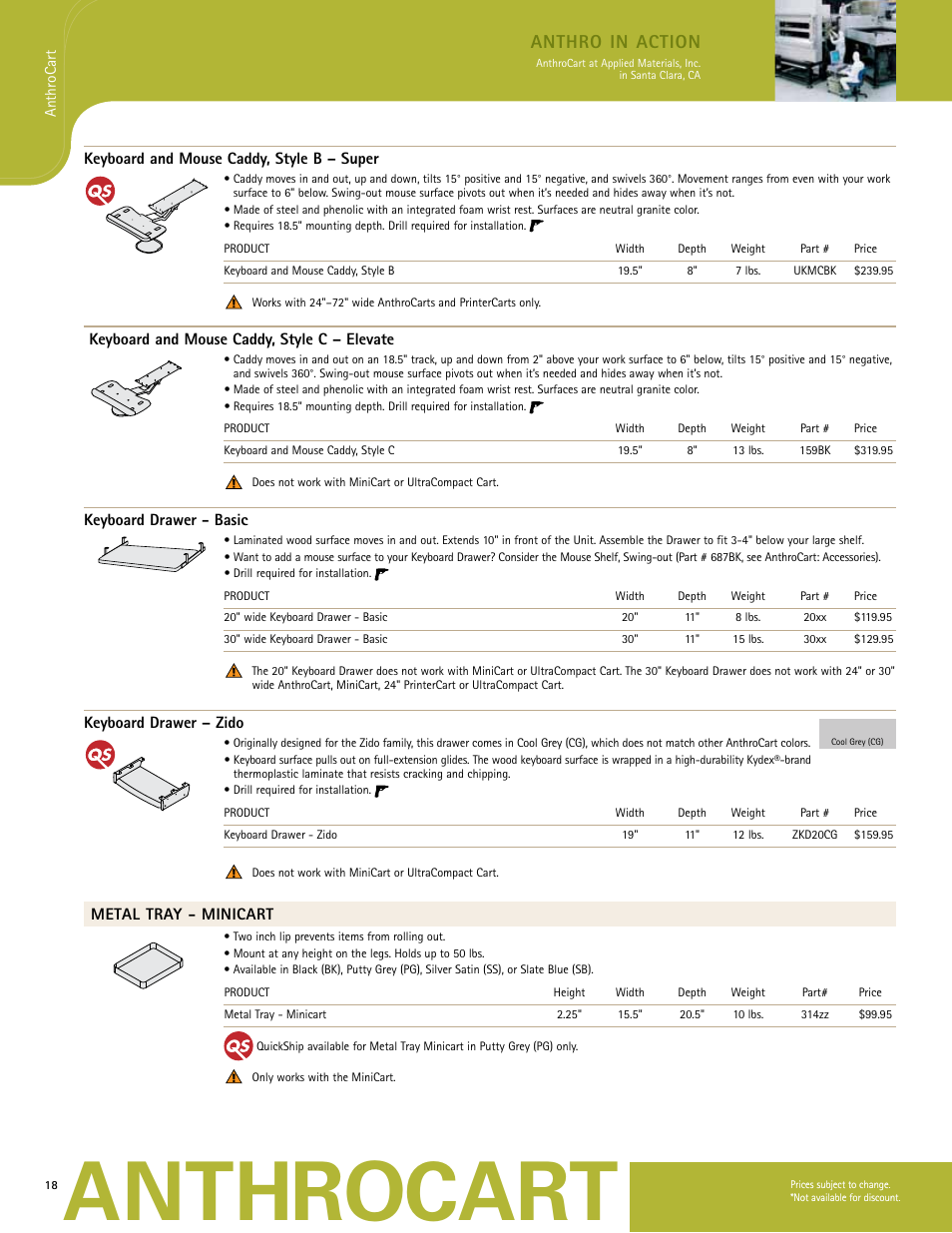 Anthrocart, Anthro in action | Anthro PrinterCart Spec Guide User Manual | Page 8 / 11