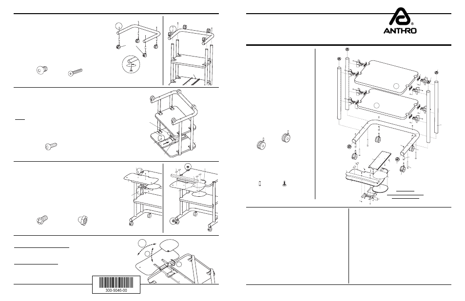 Anthro UltraCompact Cart Assembly Instructions User Manual | 2 pages