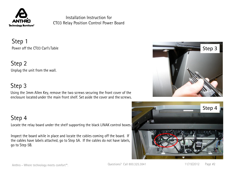 Anthro Carl's Table CT03 Assembly Instructions User Manual | Page 2 / 6