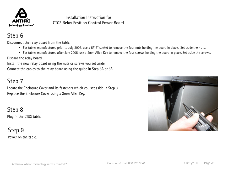 Anthro Carl's Table CT03 Assembly Instructions User Manual | Page 5 / 6