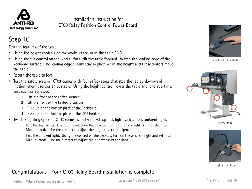Anthro Carl's Table CT03 Assembly Instructions User Manual | Page 6 / 6