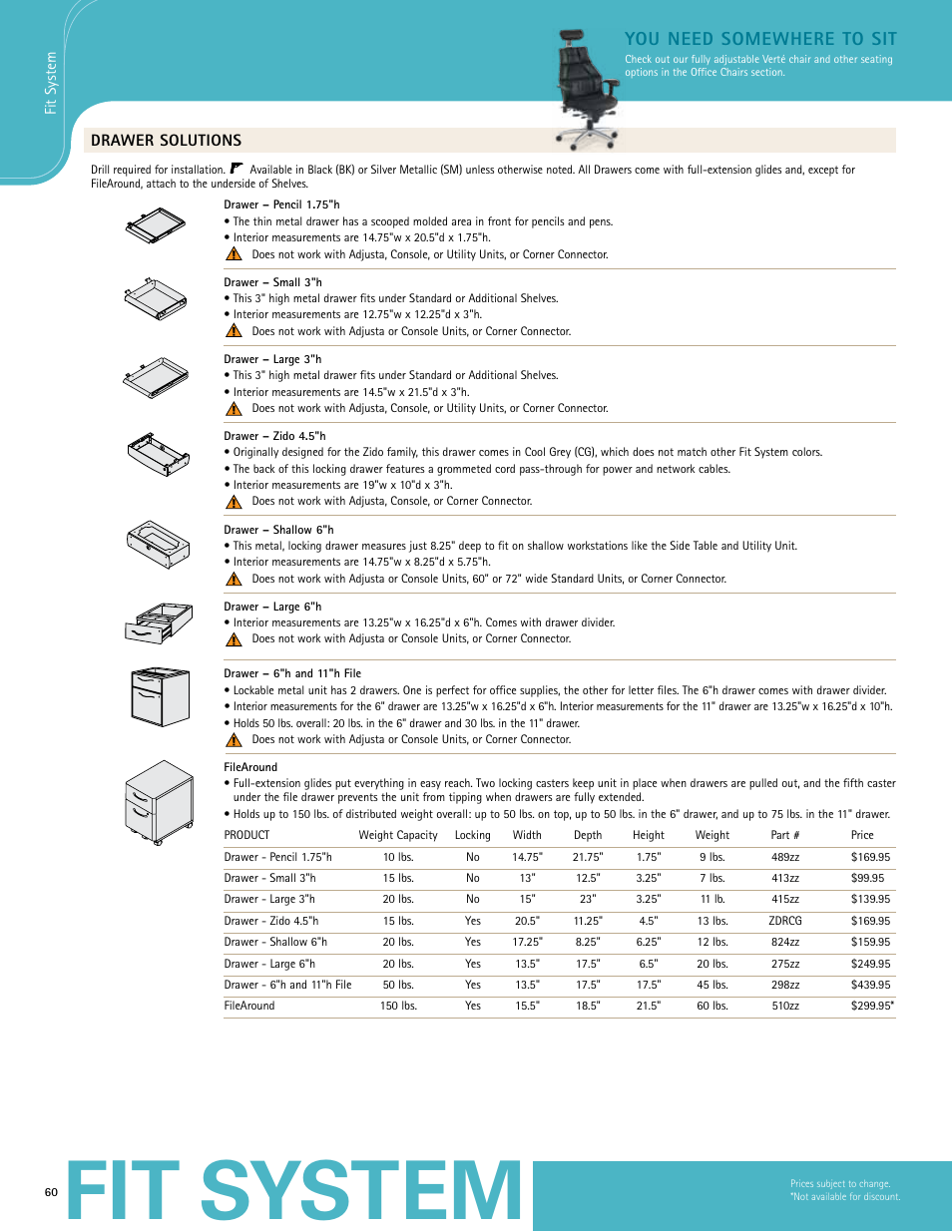 Fit system, You need somewhere to sit | Anthro Fit Adjusta Unit Spec Guide User Manual | Page 5 / 11