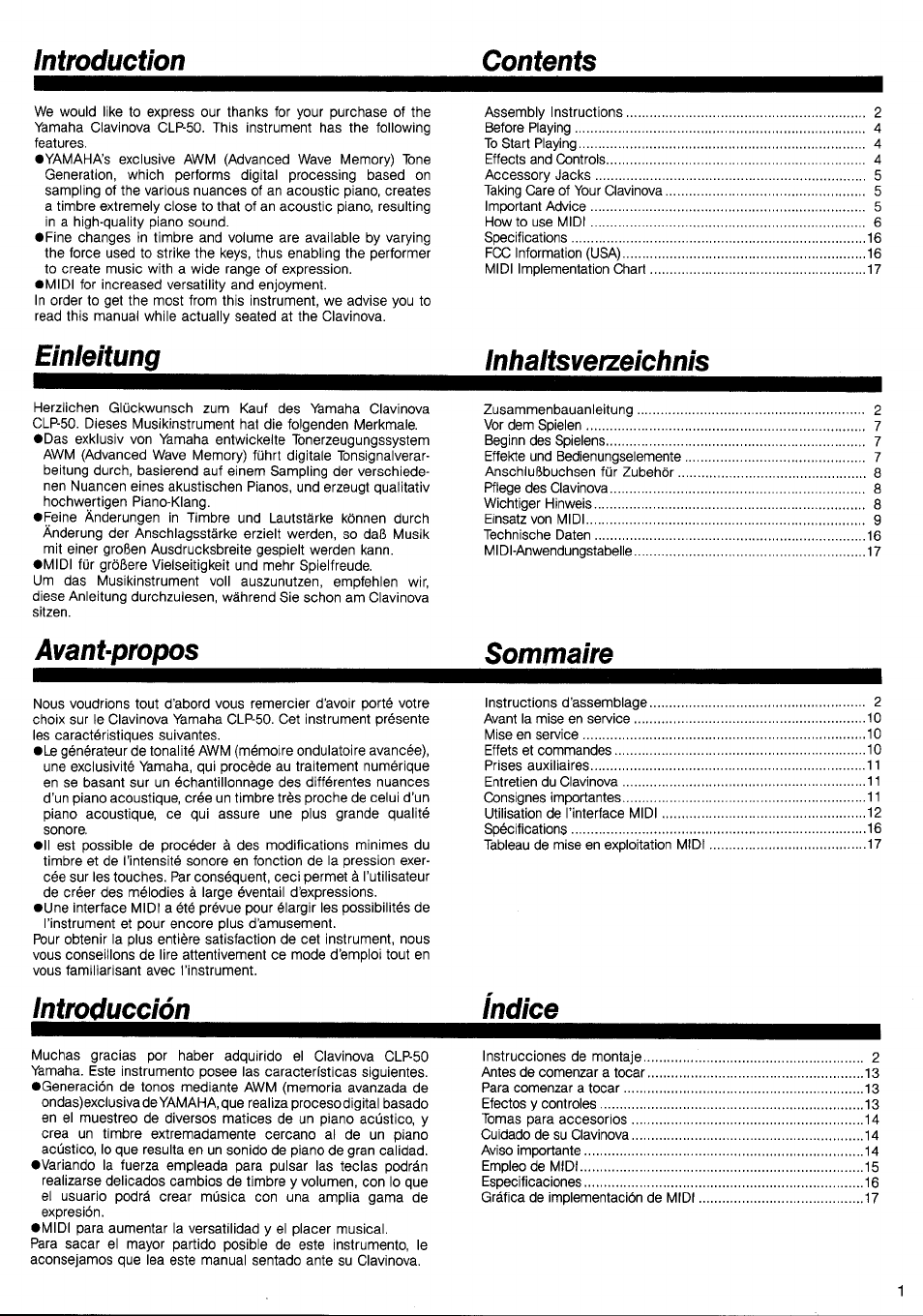 Yamaha CLP-50 User Manual | Page 3 / 11