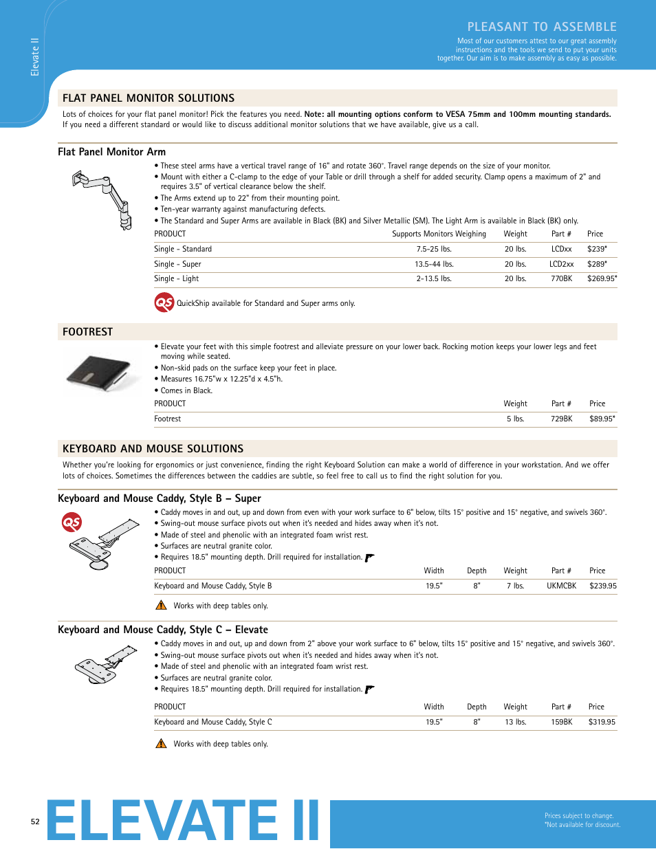Elevate ii, Pleasant to assemble | Anthro Elevate II Adjusta Spec Guide User Manual | Page 4 / 5