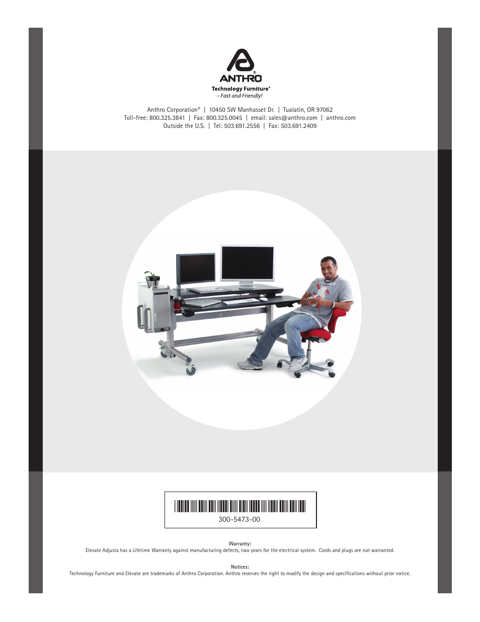 Anthro Elevate Original Adjusta Assembly Instructions User Manual | Page 8 / 8