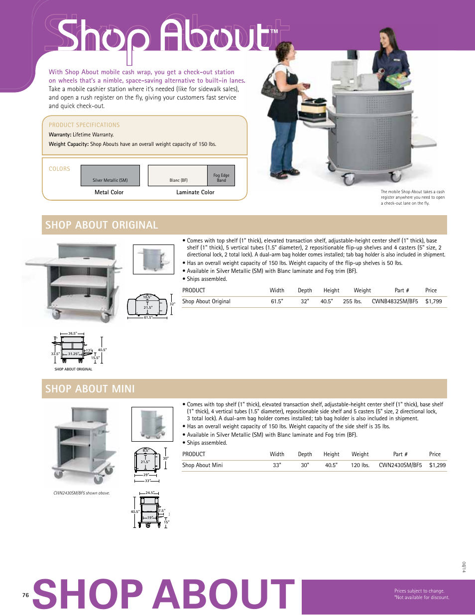 Anthro ShopAbout Original Spec Guide User Manual | 1 page