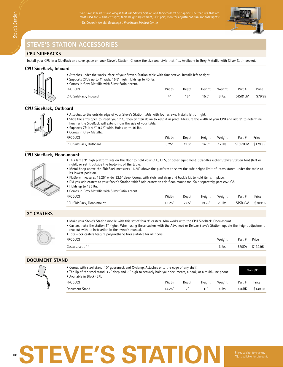 Steve’s station, Steve’s station accessories | Anthro Steve’s Station Office Spec Guide User Manual | Page 4 / 8