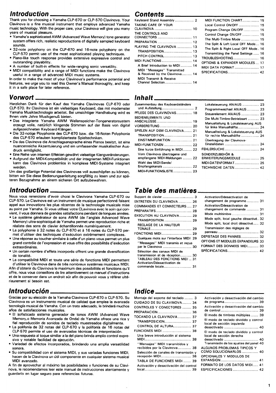Yamaha CLP-570 User Manual | Page 3 / 24