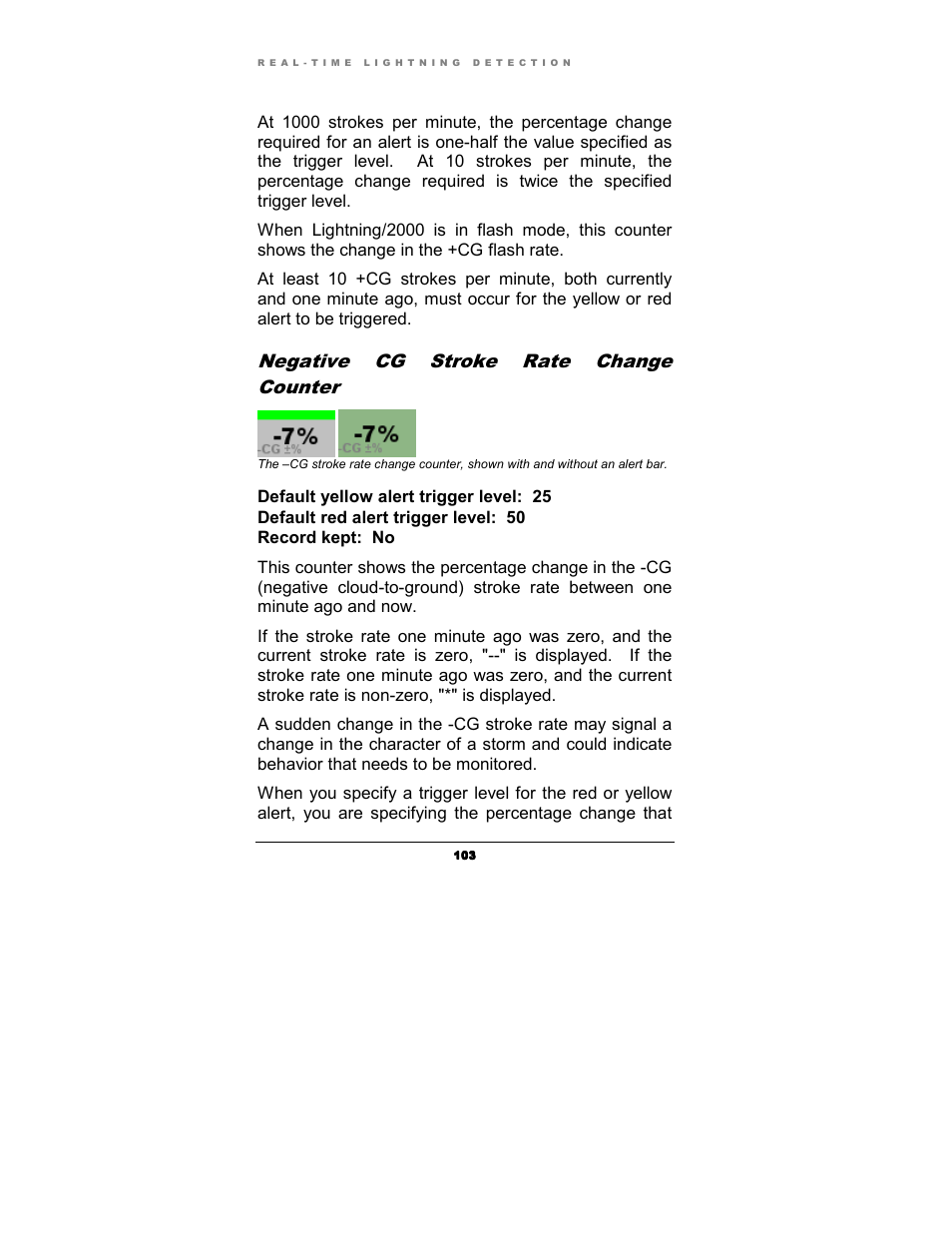 Negative cg stroke rate change counter | Boltek Lightning/2000 User Manual | Page 103 / 333