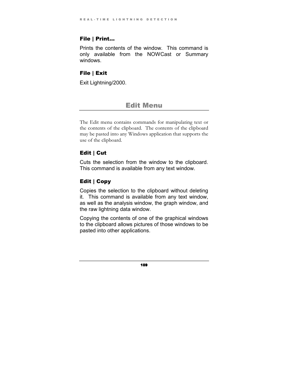 Edit menu | Boltek Lightning/2000 User Manual | Page 109 / 333